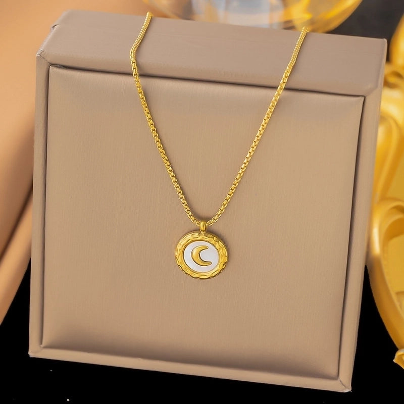 Sweet Commute Heart Shape Daisy Titanium Steel Plating Pendant Necklace