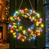 DIY Pearl & Diamond Painting Pendant Kit with LED Light &ndash; Christmas Wreath  (Single-sided)