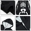 Family Matching Halloween Long Sleeve Pajamas Jumpsuit Skeleton Printed Sleepwear