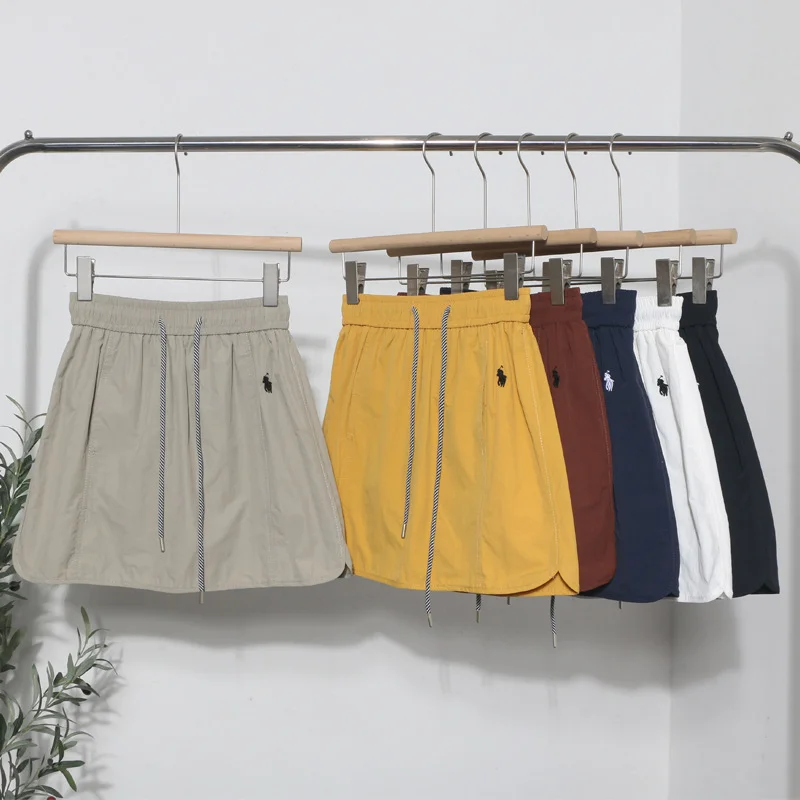 Uveng Design-Sensitive Niche Dress Half-Dress Woman Tight Waist A Trouser Skirt Open Fork Quick Dry Casual Skirt 8183