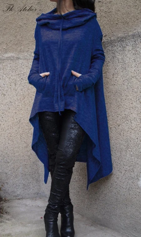 Brownm Classic New Solid Color Long Hoodie