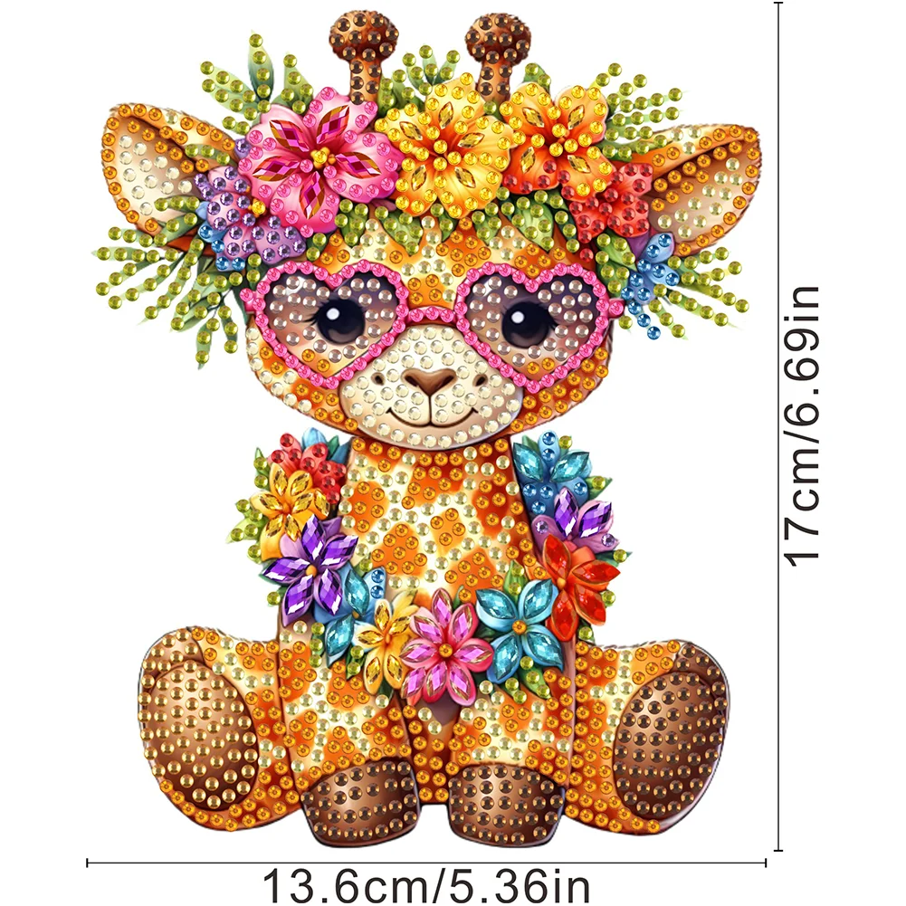 5D DIY Acrylic Animal Deer Shaking Head Diamond Painting Desktop Decorations 