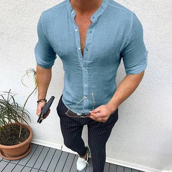Long Sleeve Slim Fit Buttoned Shirts