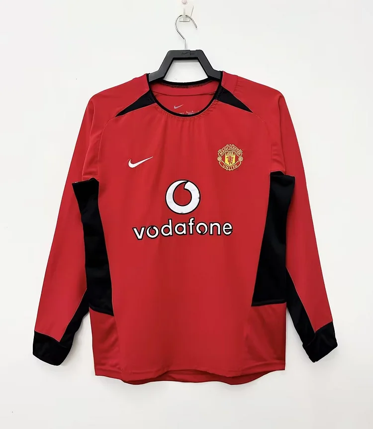 2002-04 Manchester United Home Long Sleeve Retro Shirt