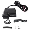 Dual USB Dual Port Power Supply Adapter 5V 3.4A Voltmeter Motorcycle USB Charger