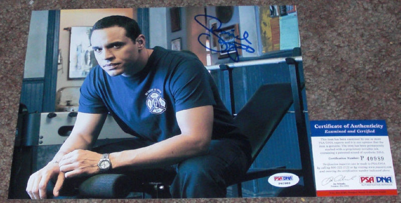 FRANCO!!! Daniel Sunjata FDNY Signed RESCUE ME 8x10 Photo Poster painting #1 PSA/DNA