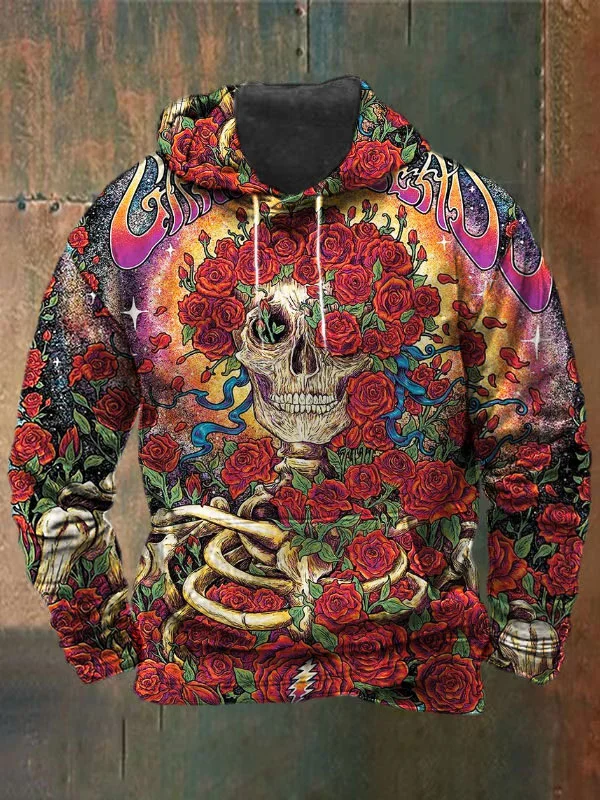 Unisex Skull Print Heavyweight Hoodies