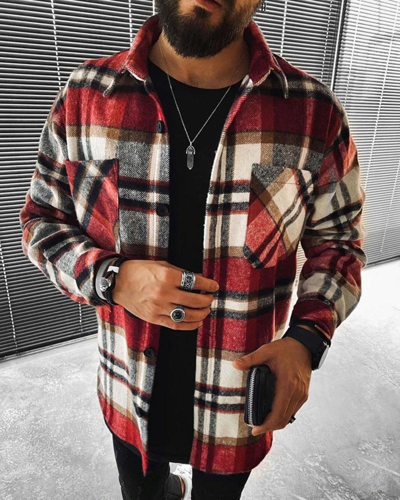 Men's quilted jacket shirts-60