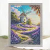 Windmill And Hut-14CT Stamped Cross Stitch Egyptian Cotton 30*40cm/11.81*15.75in tapestrymarket