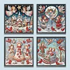 (US Only)4pcs Xmas Angel - Diamond Painting - Partial Special Shaped Drill (Canvas|30*30cm)