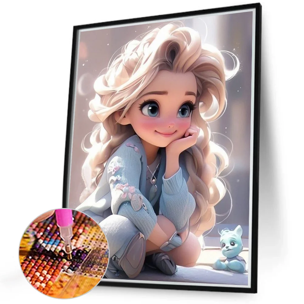 Diamond Painting - Full Round Drill - Girl(Canvas|40*50cm)