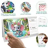Elephant Diamond Art Monthly Flip Tabletop Calendar January 2027 - December 2028 Small Desktop Calendar Planner 24 Months for Living Room Bedroom Office Desk Gift Giving