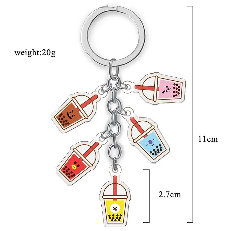 BT21 Cartoon Cute Acrylic Key Chain