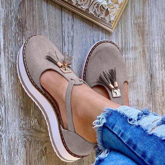 women's orthopedic casual platform flat