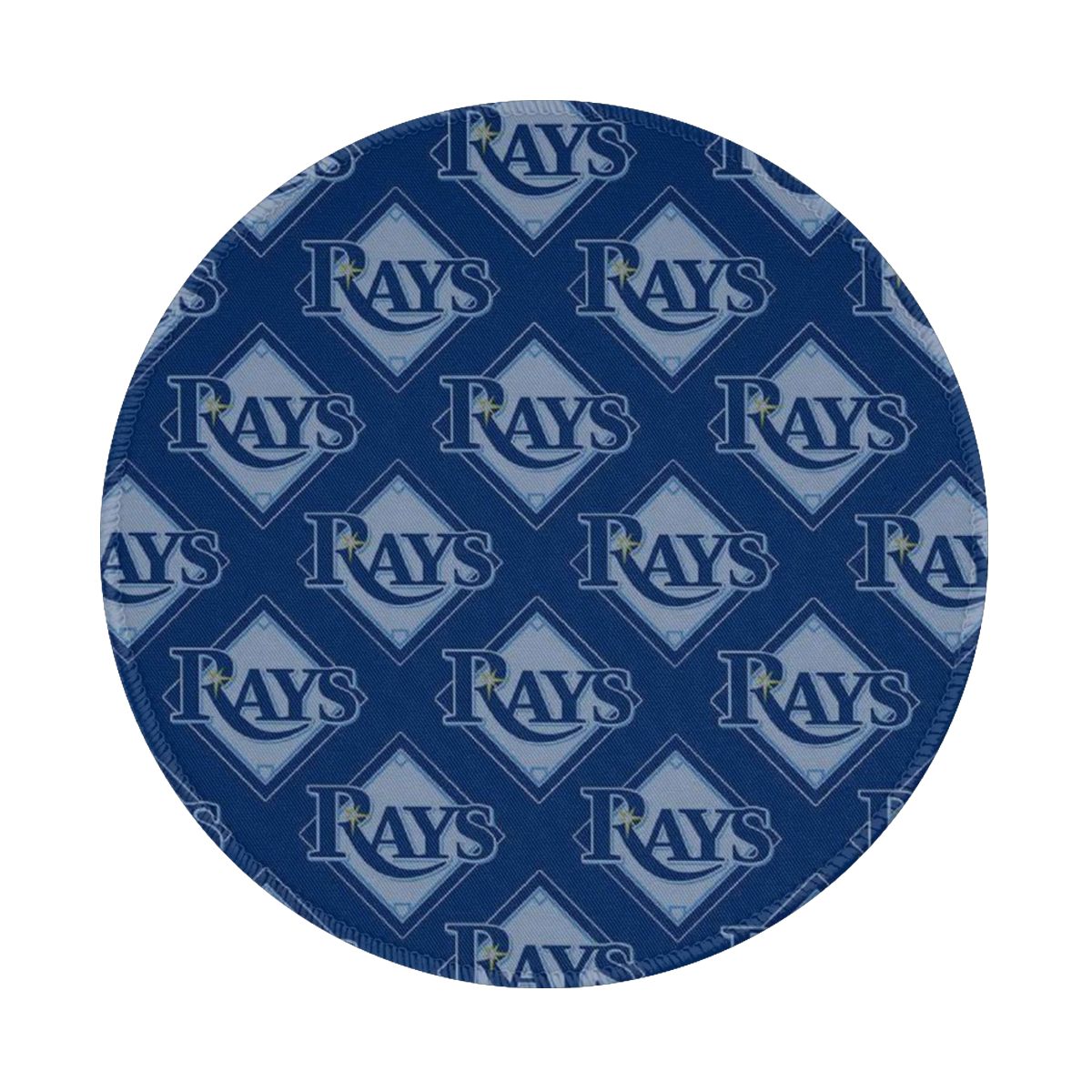 Tampa Bay Rays Blue Pattern Round Non-Slip Thick Rubber Modern Gaming Mousepad