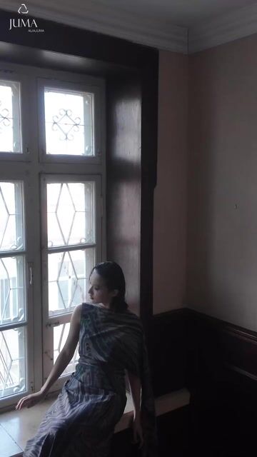 SHUHS Printed Wrap Dress - 15 Recycled Water Bottles - Black