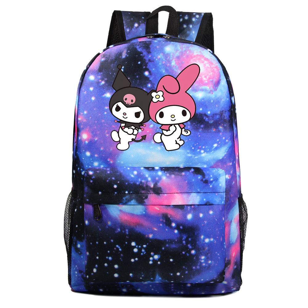 Mayoulove Kuromi Backpack Lightweight and Adjustable Perfect for School and Outdoor Adventures-Mayoulove