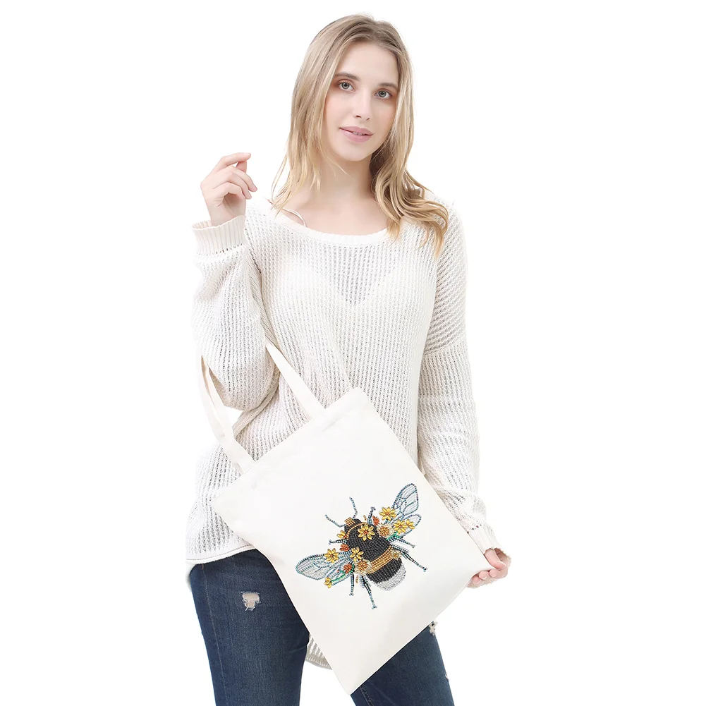 DIY Diamond Painting Eco-Friendly Canvas Bag - Bee