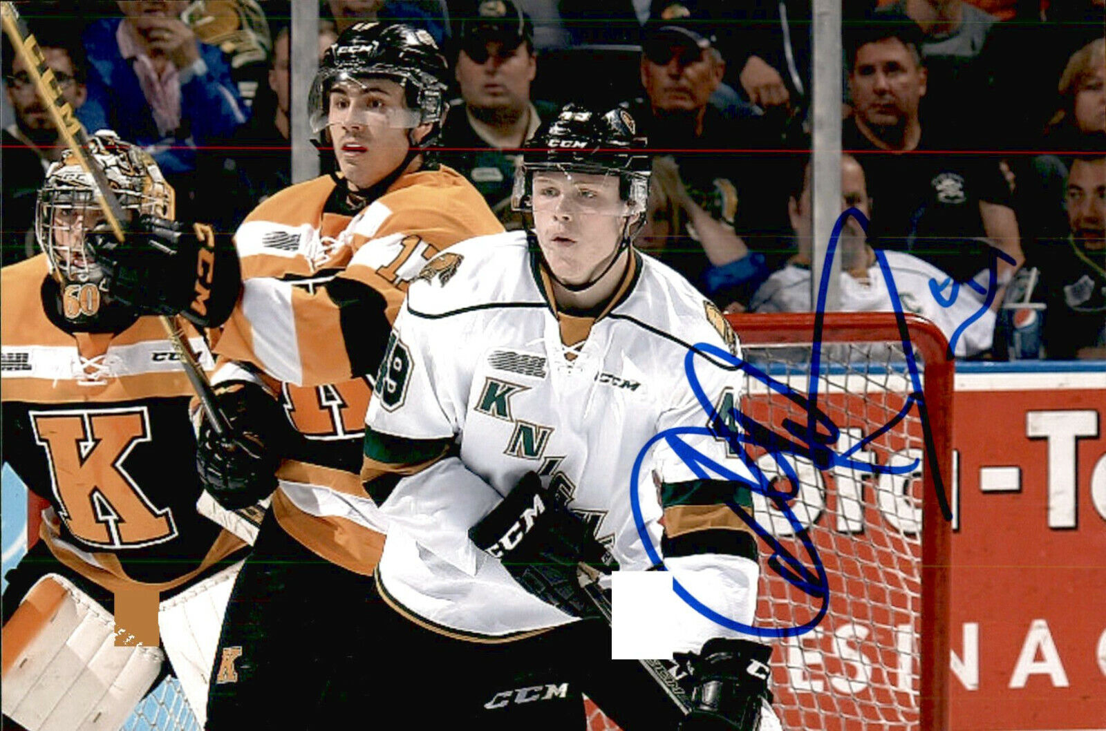 Max Jones SIGNED autographed 4x6 Photo Poster painting LONDON KNIGHTS / ANAHEIM DUCKS #3