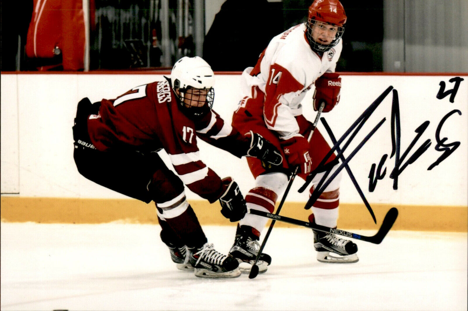 Renars Krastenbergs SIGNED 4x6 Photo Poster painting LATVIA OSHAWA GENERALS / NHL DRAFT 2017 #3