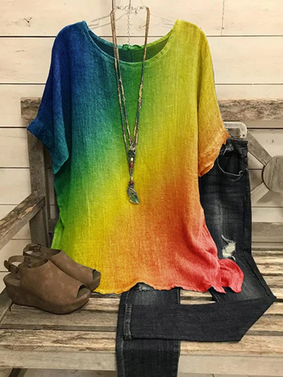 Women's Rainbow Art Casual Top
