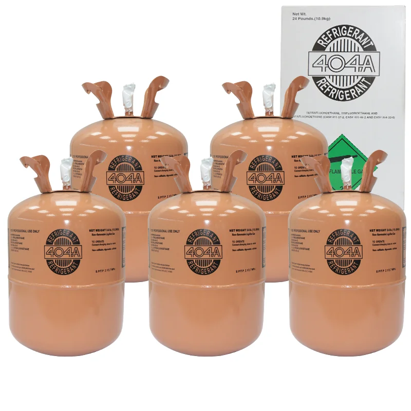 Shipping in at least 1 month - R404A Refrigerant 24Lb Tank Cylinders for Refrigeration Equipment - 5cans