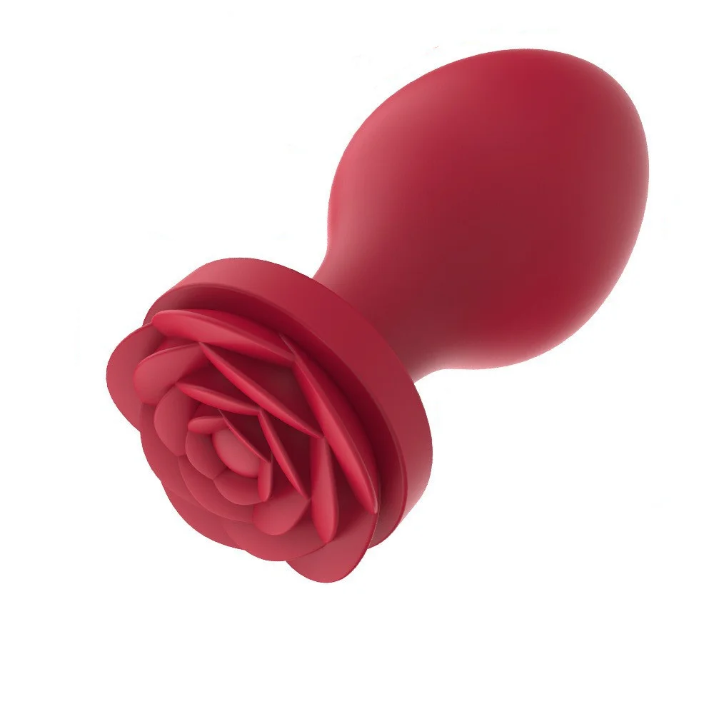 Blooming Silicone Rose Butt Plug Toy Set - Rose Toy