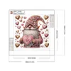 >SALE<5D DIY Partial Special Shaped Drill Diamond Painting Heart Gnome Decor 30x30cm