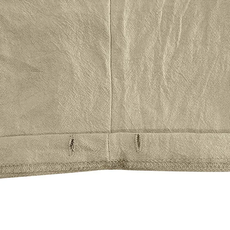 Men's Vintage Linen Casual Beach Vacation Three-Quarter Shorts-INSPIREUSE