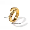 Stylish Bling Rhinestone Zircon 18K Golden Ring
