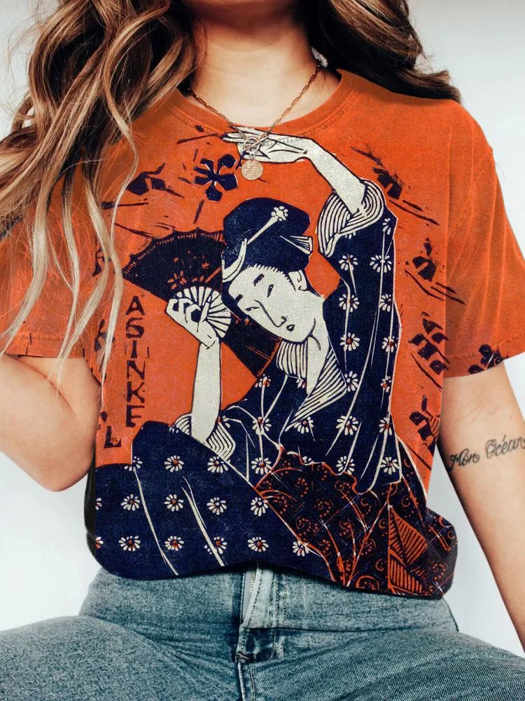 Ukiyoe Beautiful Women Portraits Short Sleeve Tshirt