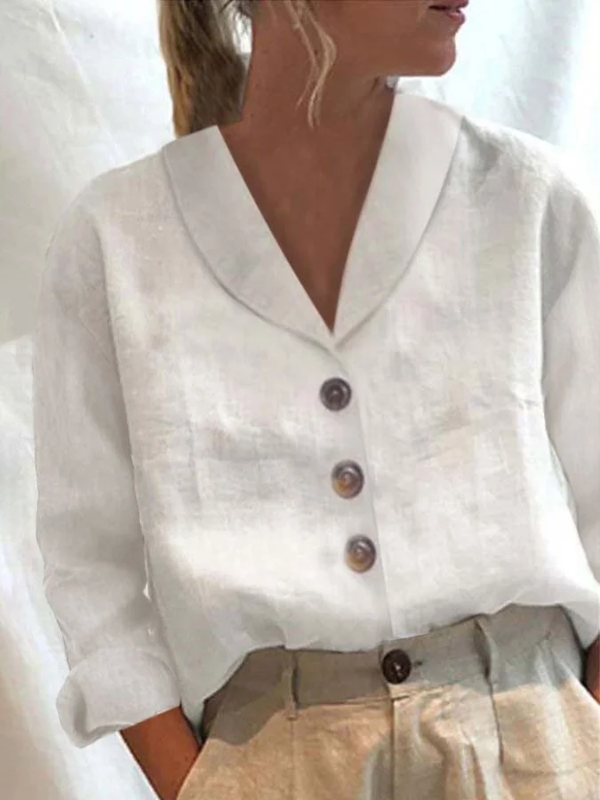 women's cotton linen casual shirt socialshop