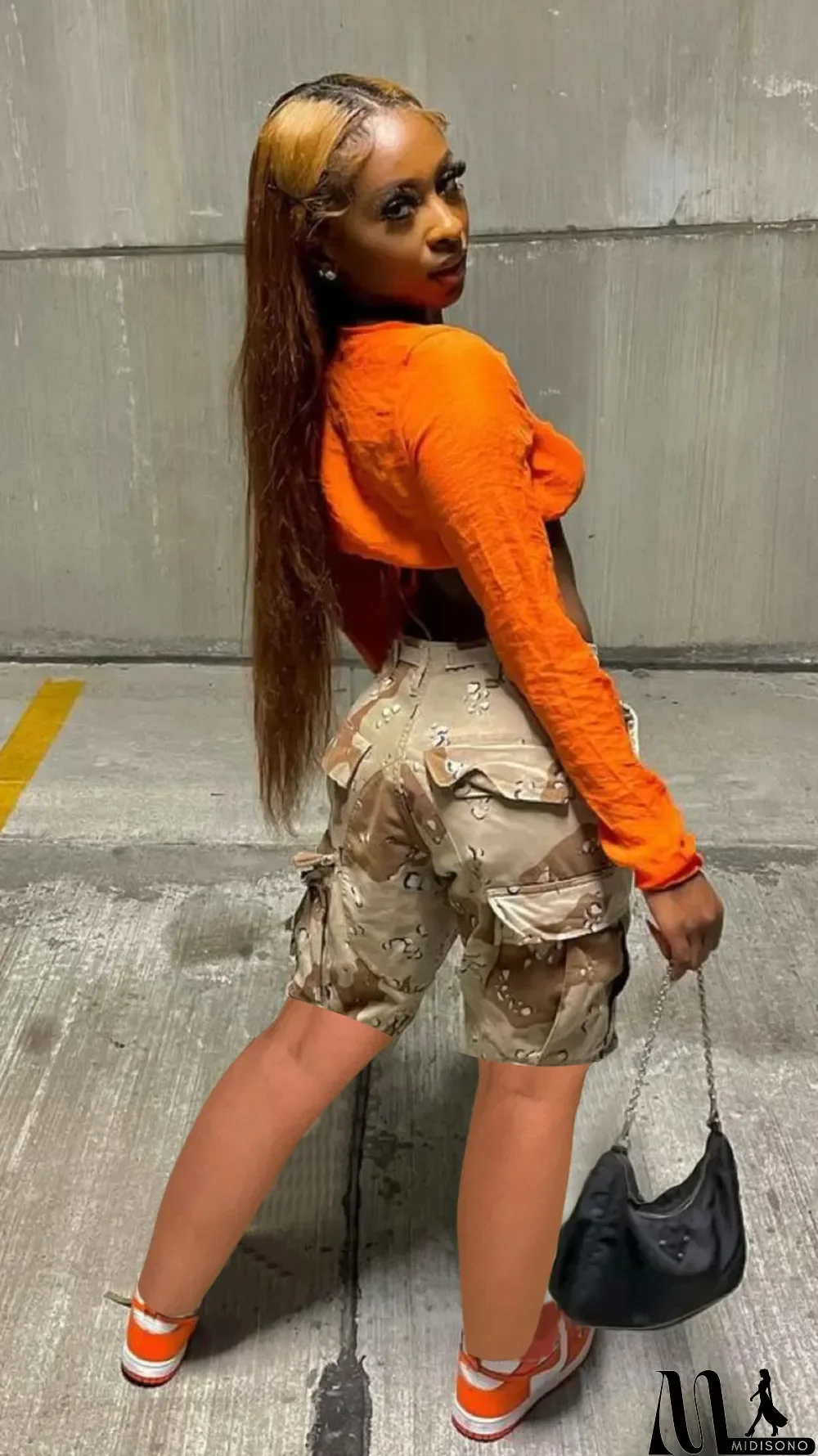 MidiSono - Summer Women's Camo Cargo Shorts