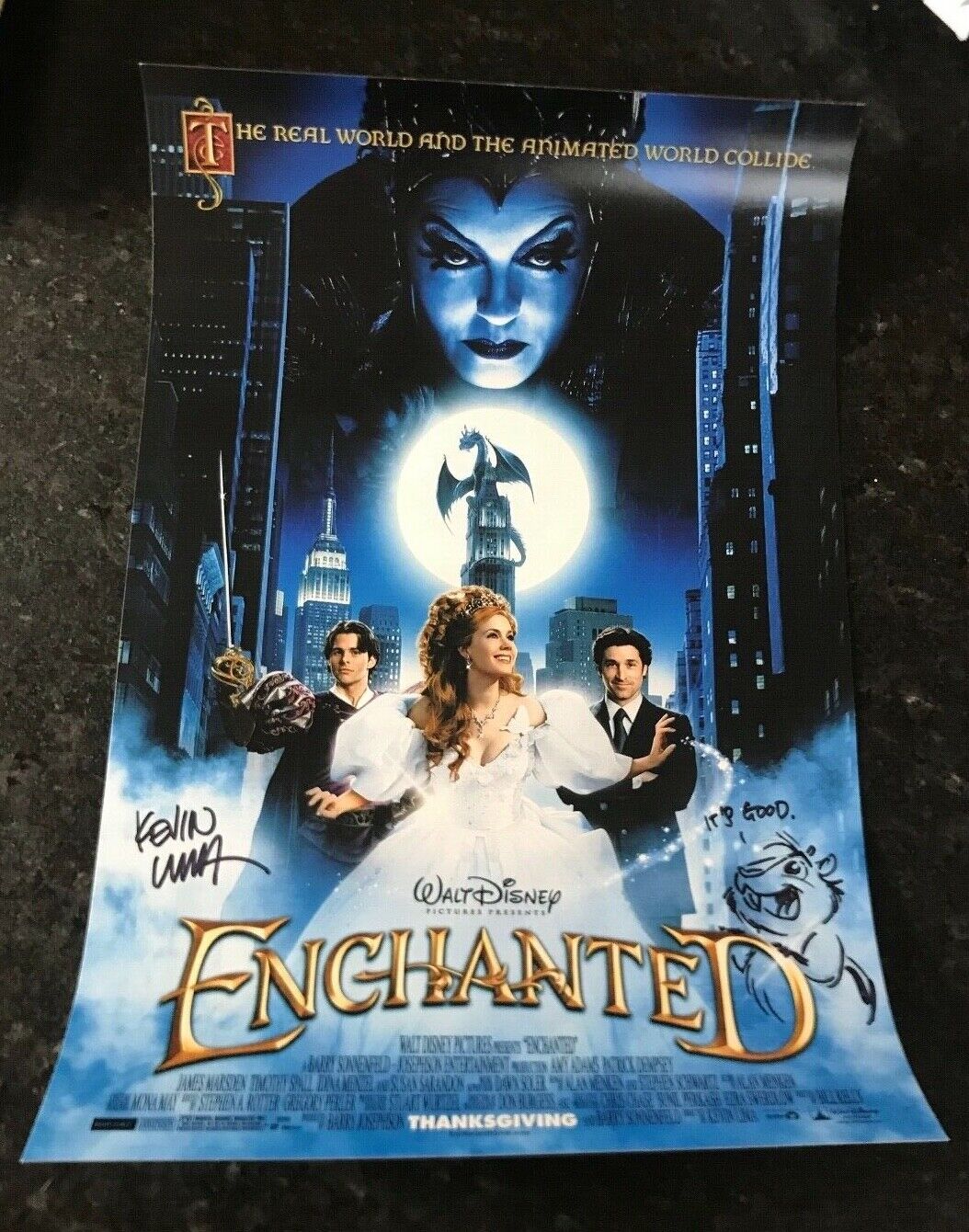 * KEVIN LIMA * signed 12x18 poster * ENCHANTED * DIRECTOR * SKETCH * COA * 1