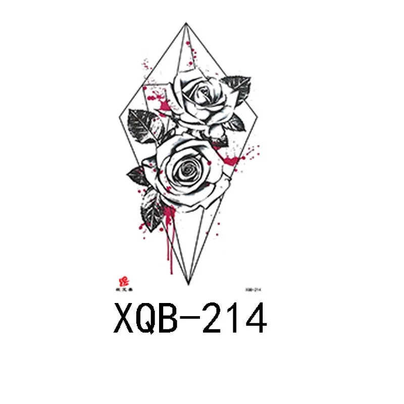 Small Full Arm Waterproof Tattoo Sticker Half Arm Arm Painted Flower Animal Arm Lasting European and American Tattoo Sticker