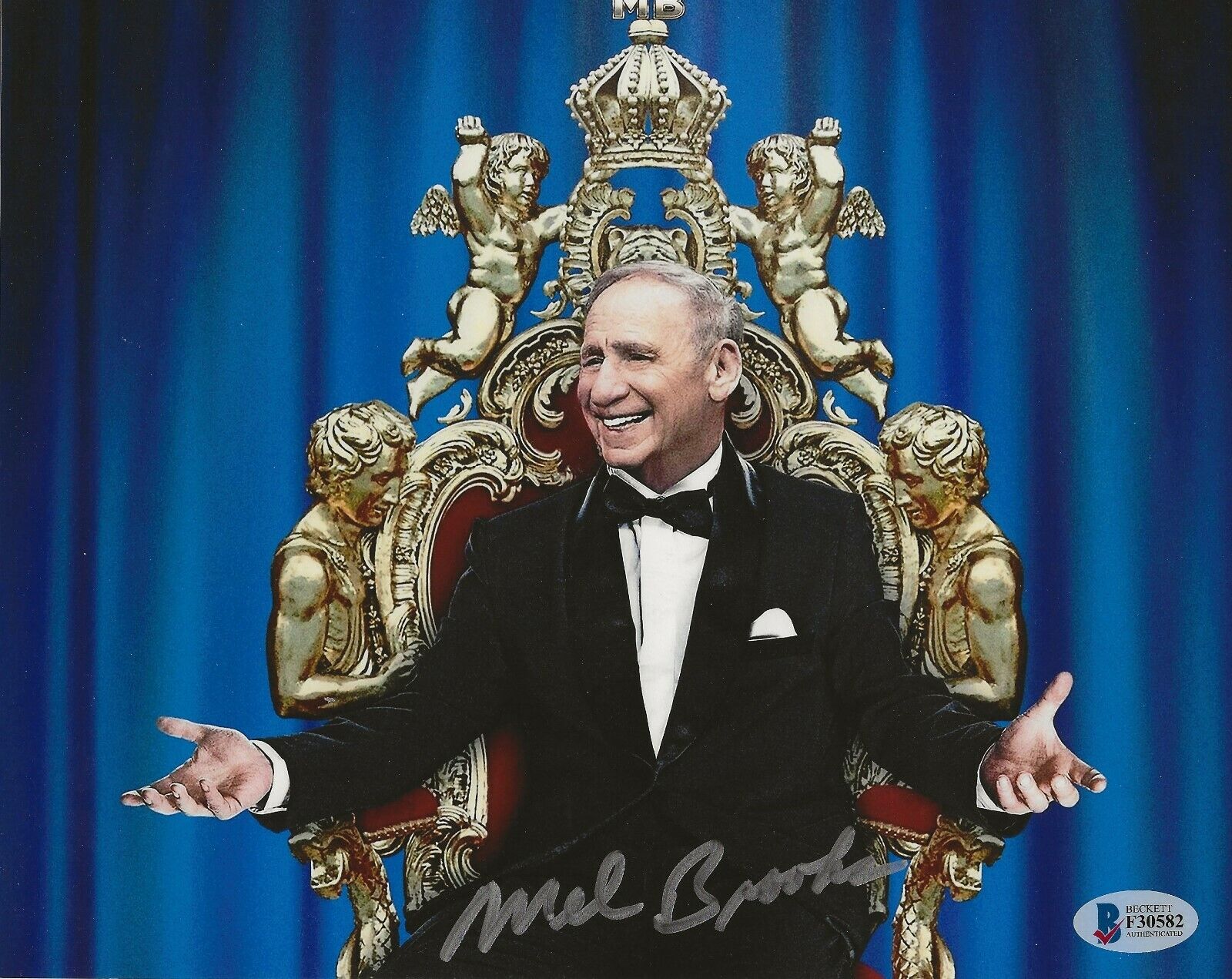 Mel Brooks REAL hand SIGNED Photo Poster painting #1 BAS COA Director Comedian Blazing Saddles