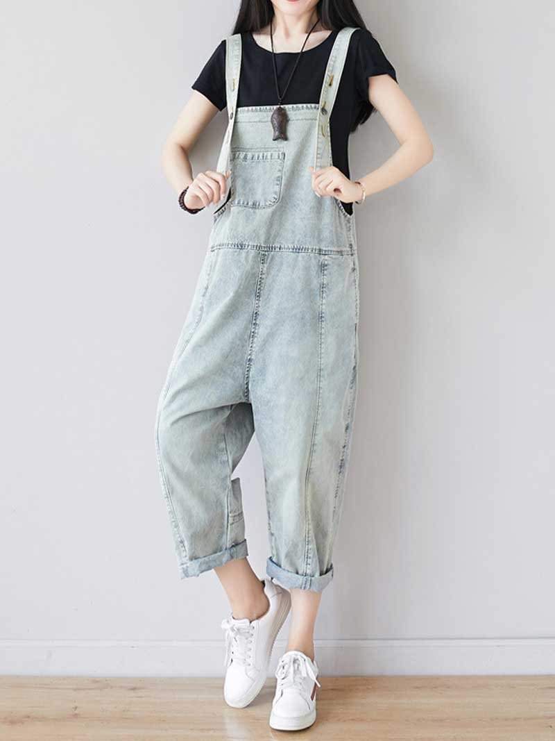 Drop a picture Denim Overall Dungarees