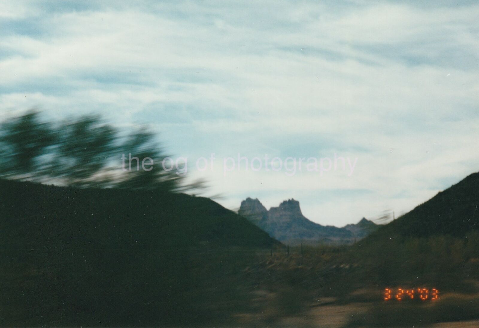 LANDSCAPE IN PASSING Blurred FOUND Photo Poster paintingGRAPH ColorVintage 86 5 K