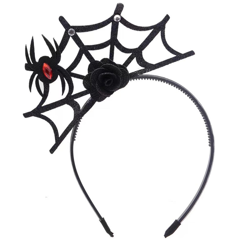 Halloween Funny Punk Flower Spider Spider Web Mixed Materials Party Festival