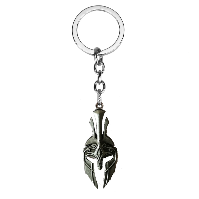 Spartan Helmet Keychain Cosplay Game Defensive Armor Mask Pendant Key Chains Men Key Key Rings Trinket Cospaly Key Holder