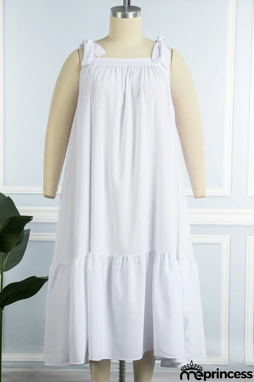 White Plus Size Casual Solid Fold Vests Solid Color Square Collar A Line