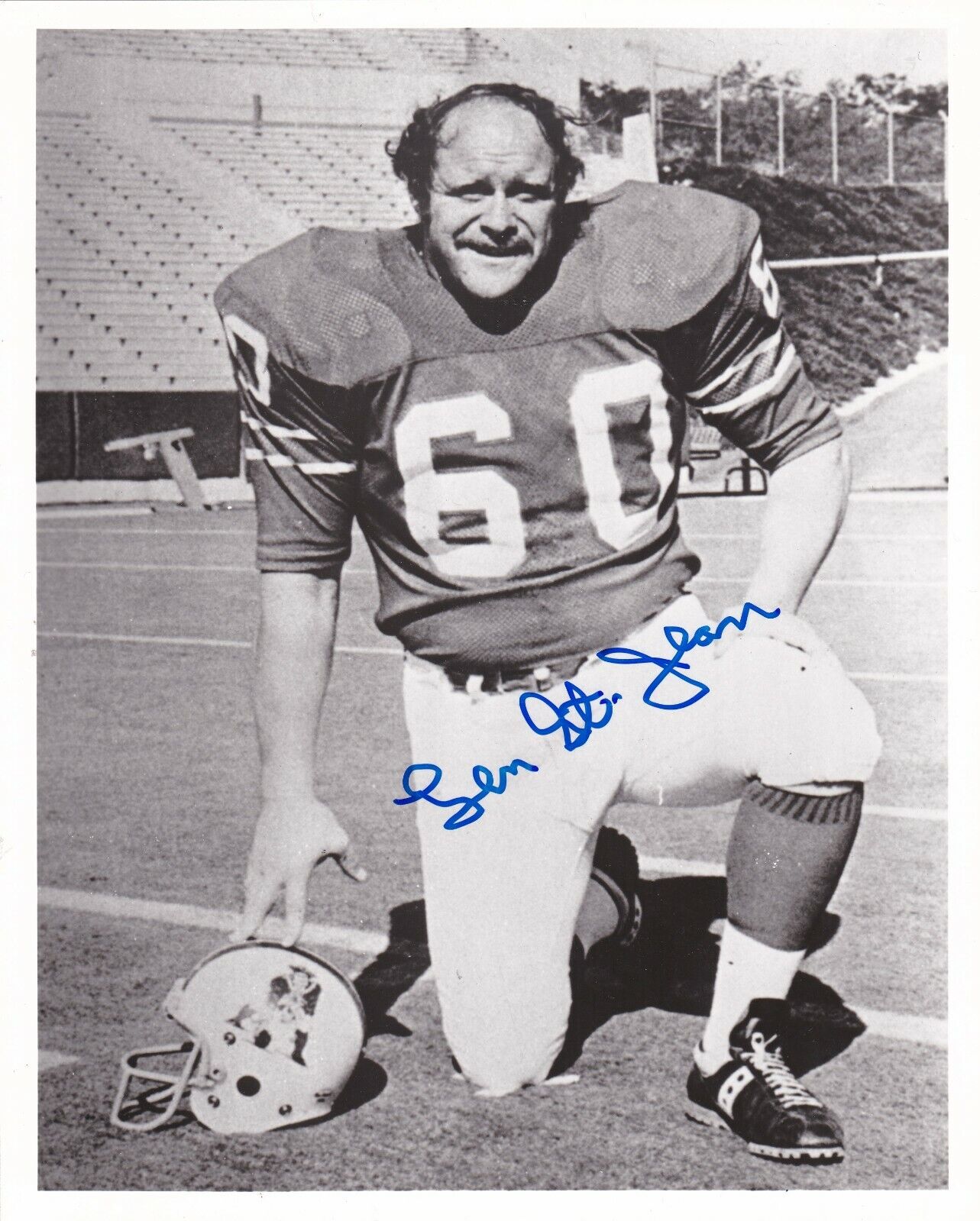 LEN ST. JEAN NEW ENGLAND PATRIOTS ACTION SIGNED 8x10