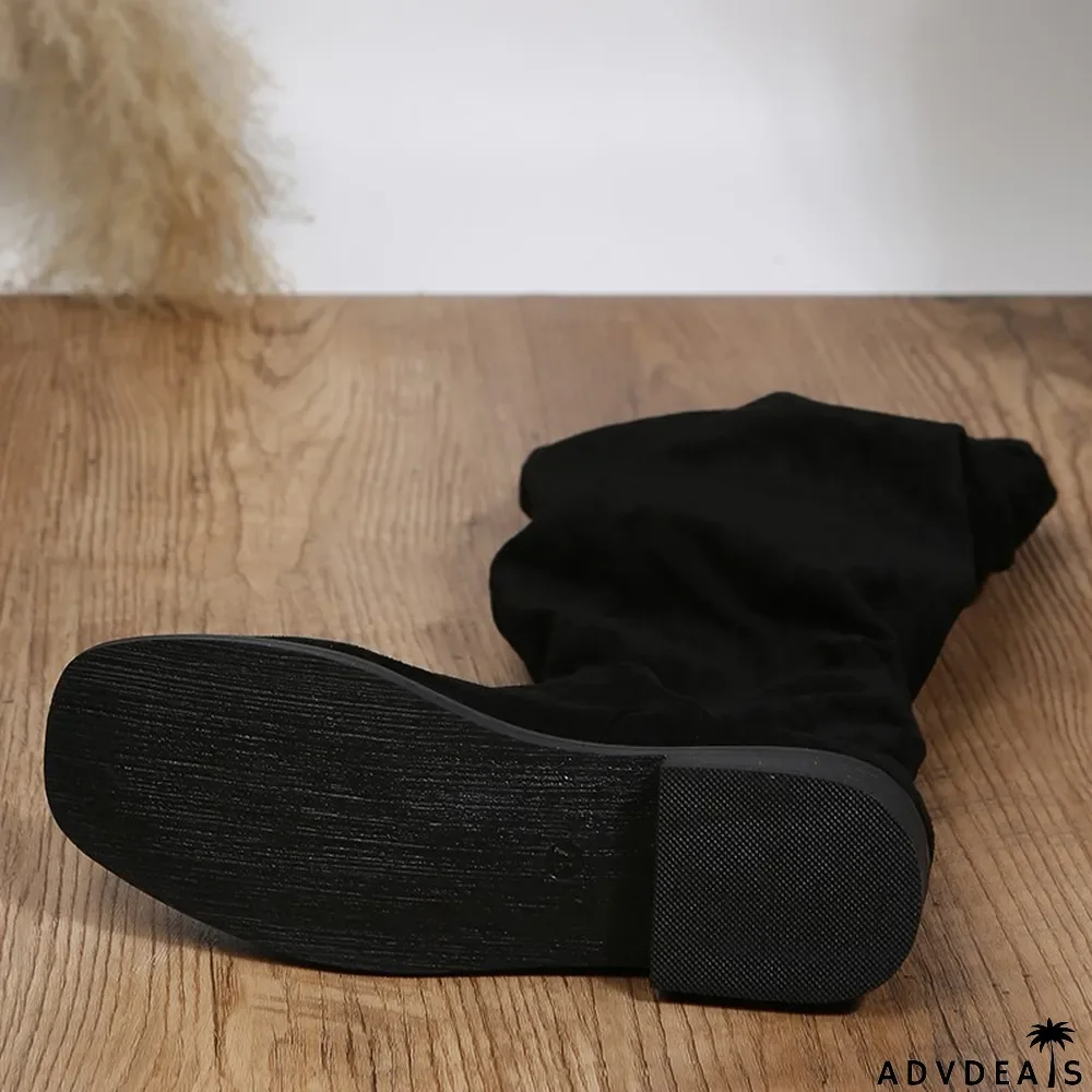 Fashion Low Heel Long Knight Boots