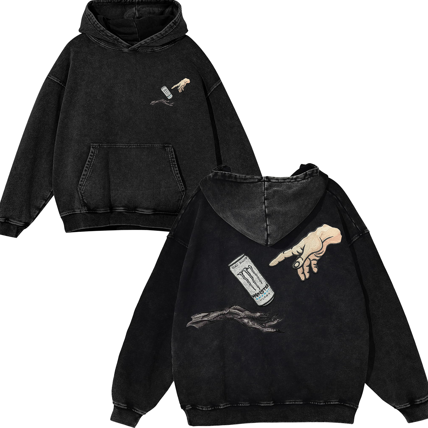 Holy Pump Washed Hoodie-TwoSided