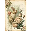 (Big Size) Flowers And Rabbit - 11CT Counted Cross Stitch 40*60cm/15.75*23.62in