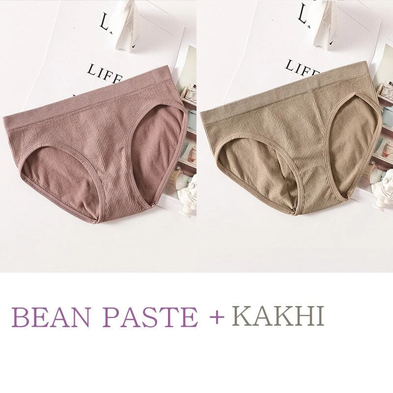 2PCS/Set Women Panties Bodyshaper Briefs Seamless Underwear Sexy Female Underpants Sexy Lingerie Ladies Comfort Cotton Panty M-L