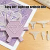3D Printed Hexagonal Diamond Painting Pen with 5 Replacement Tips Diamond Painting Art Drill Bead Dot Pen Kit for Adults Beginners (Light Purple)