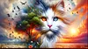 Luxury AB Velvet Diamond Painting Kit - Cat and Tree