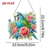 (US Local)DIY Diamond Art Pendant Diamond Painting Set Home Decor (Flower Parrot)