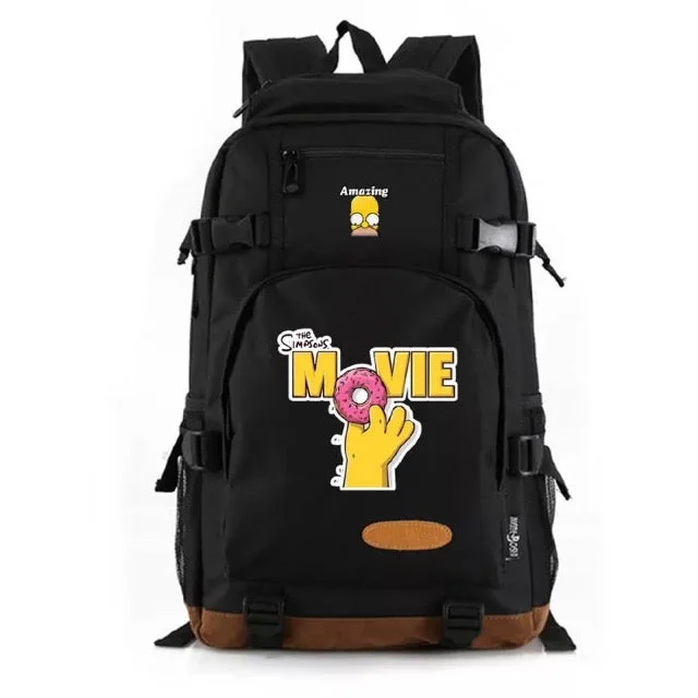 Mayoulove The Simpsons #1 School Bookbag Travel Backpack Bags-Mayoulove